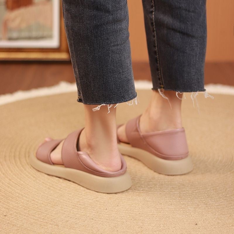 New Thick Sole Women's Stylish Genuine Leather Sandals mysite