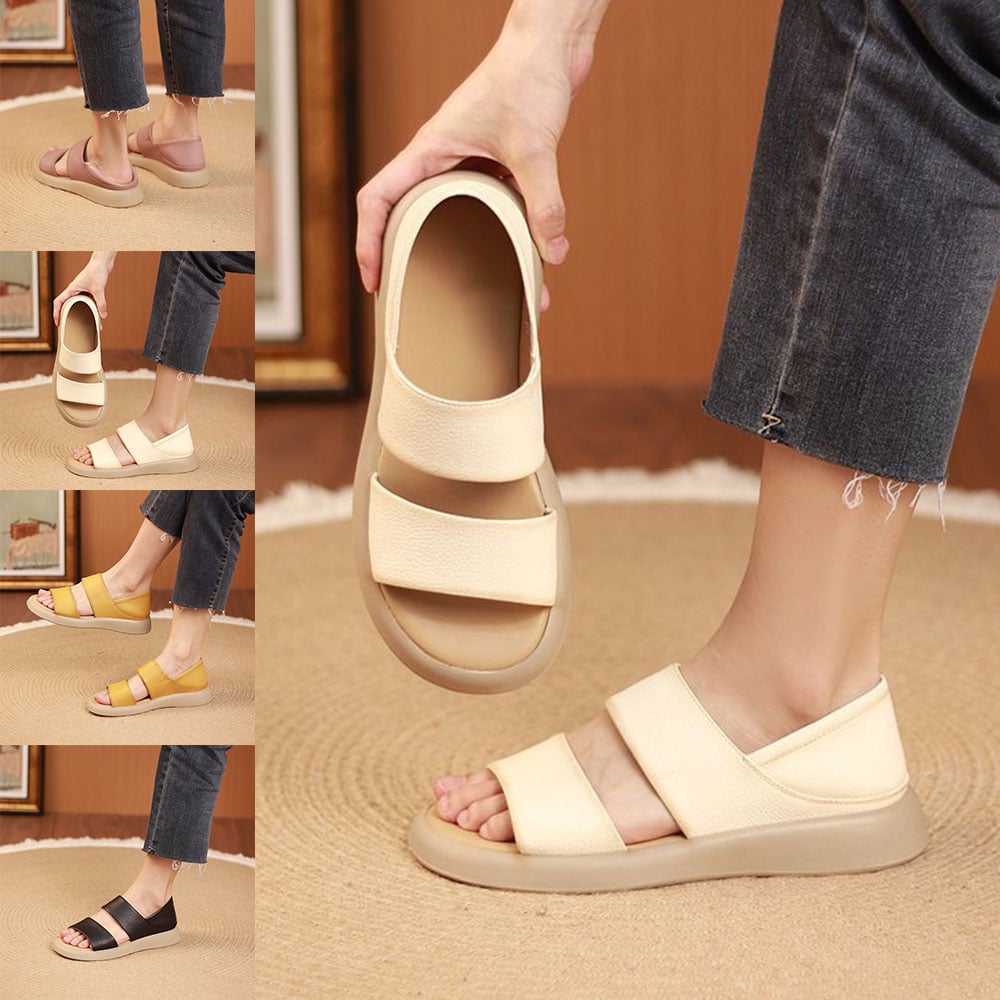 New Thick Sole Women's Stylish Genuine Leather Sandals mysite