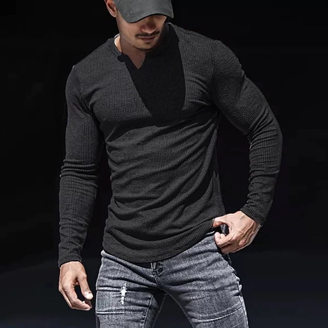 V-NECK LONG-SLEEVED SPORTS T-SHIRT mysite