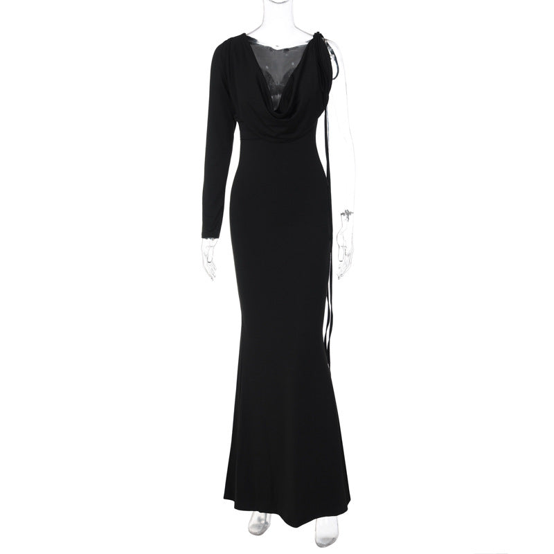 Women's Sexy Backless Maxi Dress Slim Dress mysite