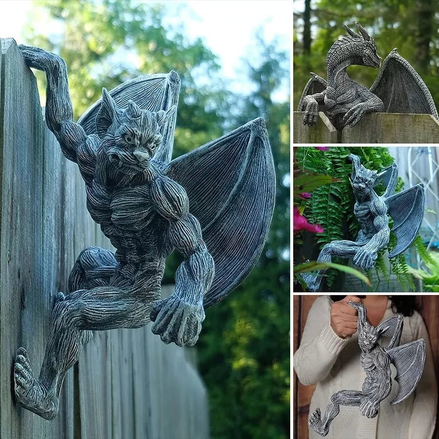🔥 Dragon Winged Gargoyle Fence Hanger