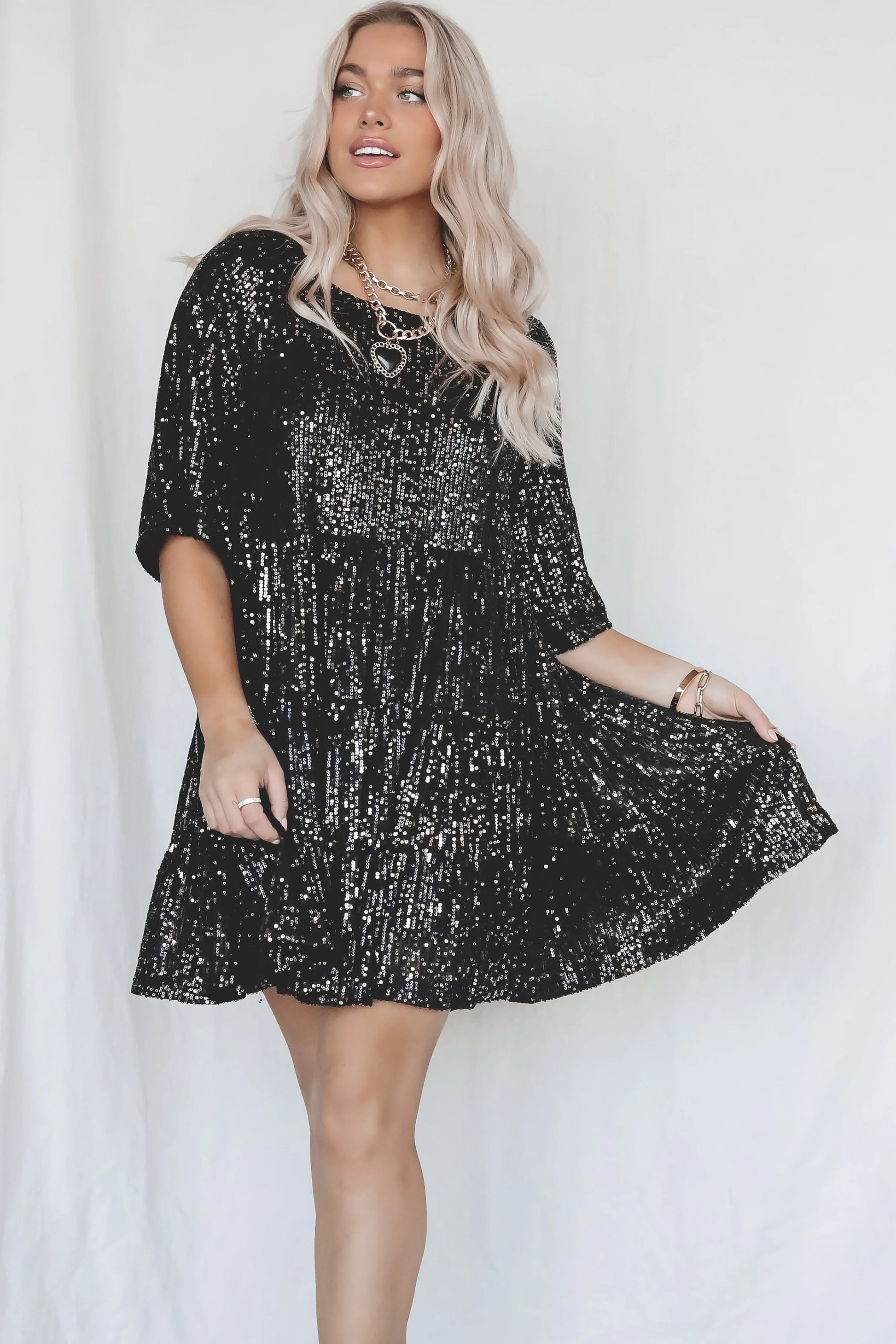 ✨2023 Sequin Baby Doll Dress mysite