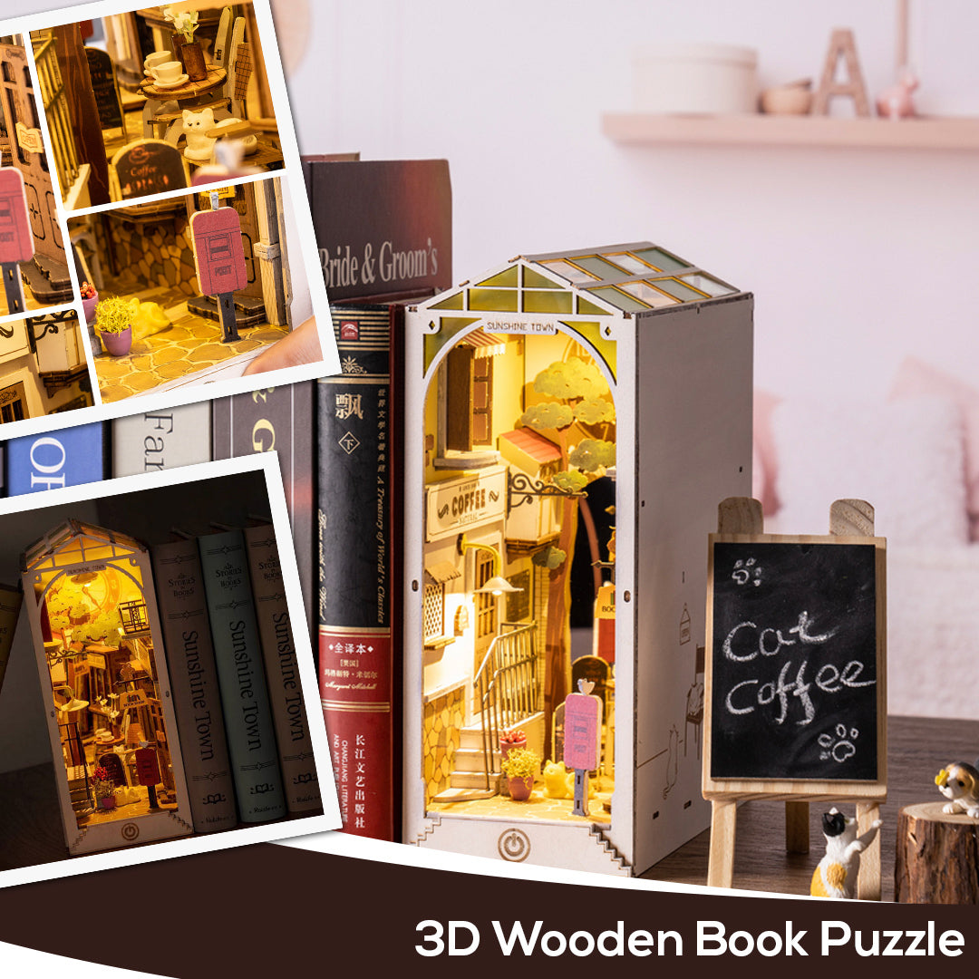 3D Wooden Book Nook Puzzle mysite