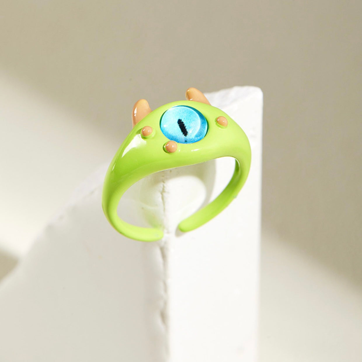 💐Funny Cat Monster Ring Earrings Set💝 mysite