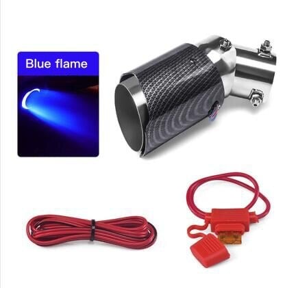 🚗LED Flaming Luminous Universal Car Modified Carbon Fiber Tail pipes💥 mysite