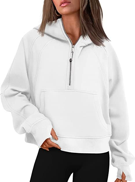 🔥Ladies Half Zip Hoodie Sweatshirt mysite