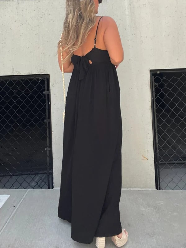 🔥V-Neck Effortless Wide Leg Jumpsuit mysite