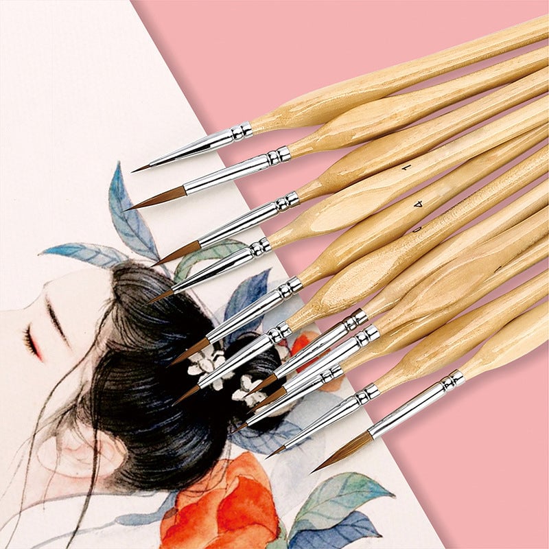 11 Pcs Miniature Detail Paint Brush Set mysite