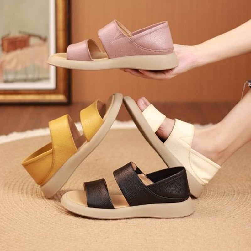 New Thick Sole Women's Stylish Genuine Leather Sandals mysite