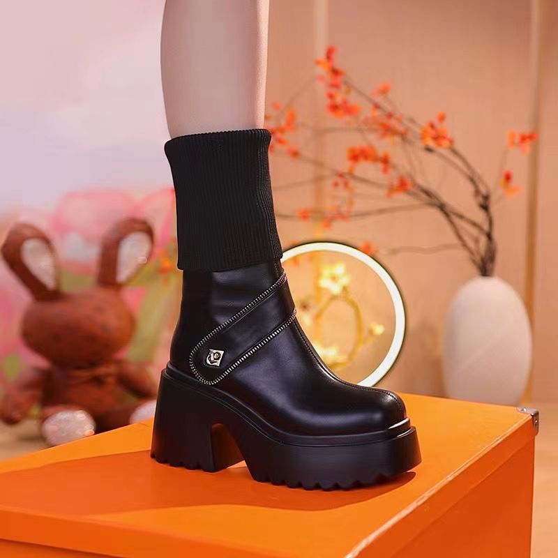 🔥Hot Sale/Free Shipping🔥Women's Platform Chunky Heel Knee High Boots（Free shipping！）
